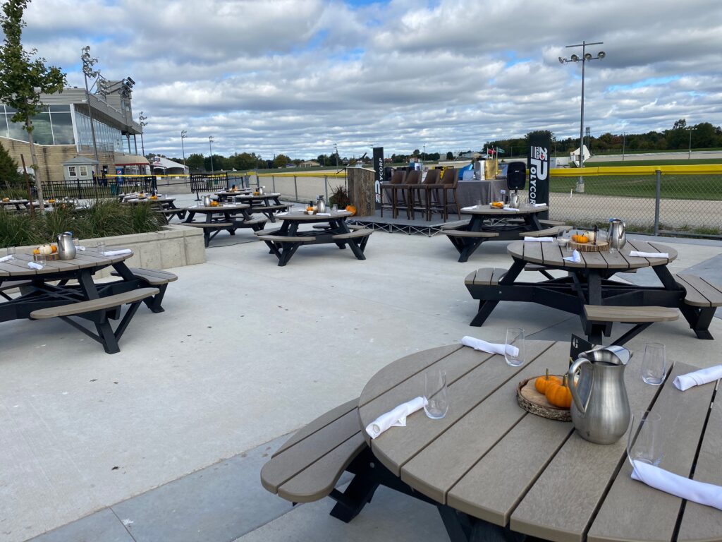 outdoor patio party set up