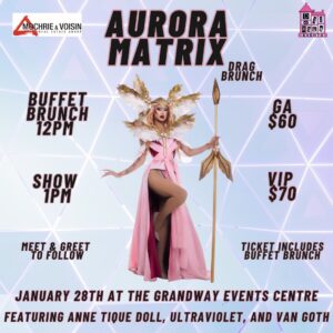 Doll Haus Drag Brunch buffet jan 28 at 12pm poster